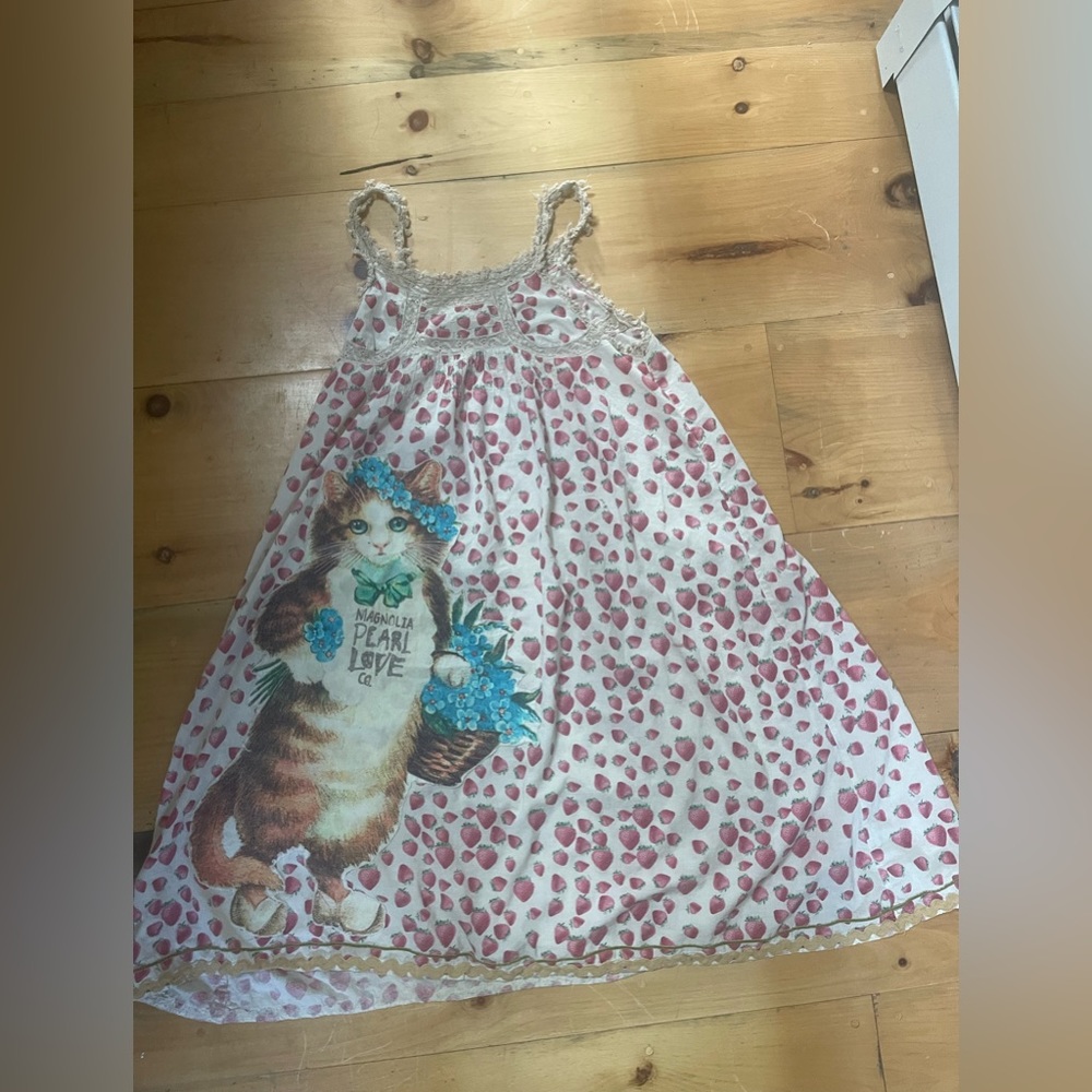 Adorable cotton summer strawberry Magnolia Pearl dress slip